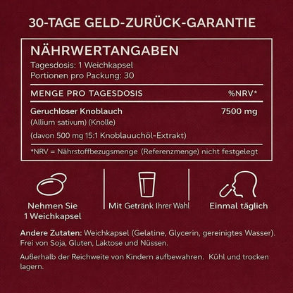 Gereifter Knoblauchextrakt - Unterstützung vor dem Rezept